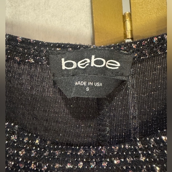 BEBE CRYSTAL SPAGHETTI STRAP  PENCIL DRESS - Picture 2 of 3